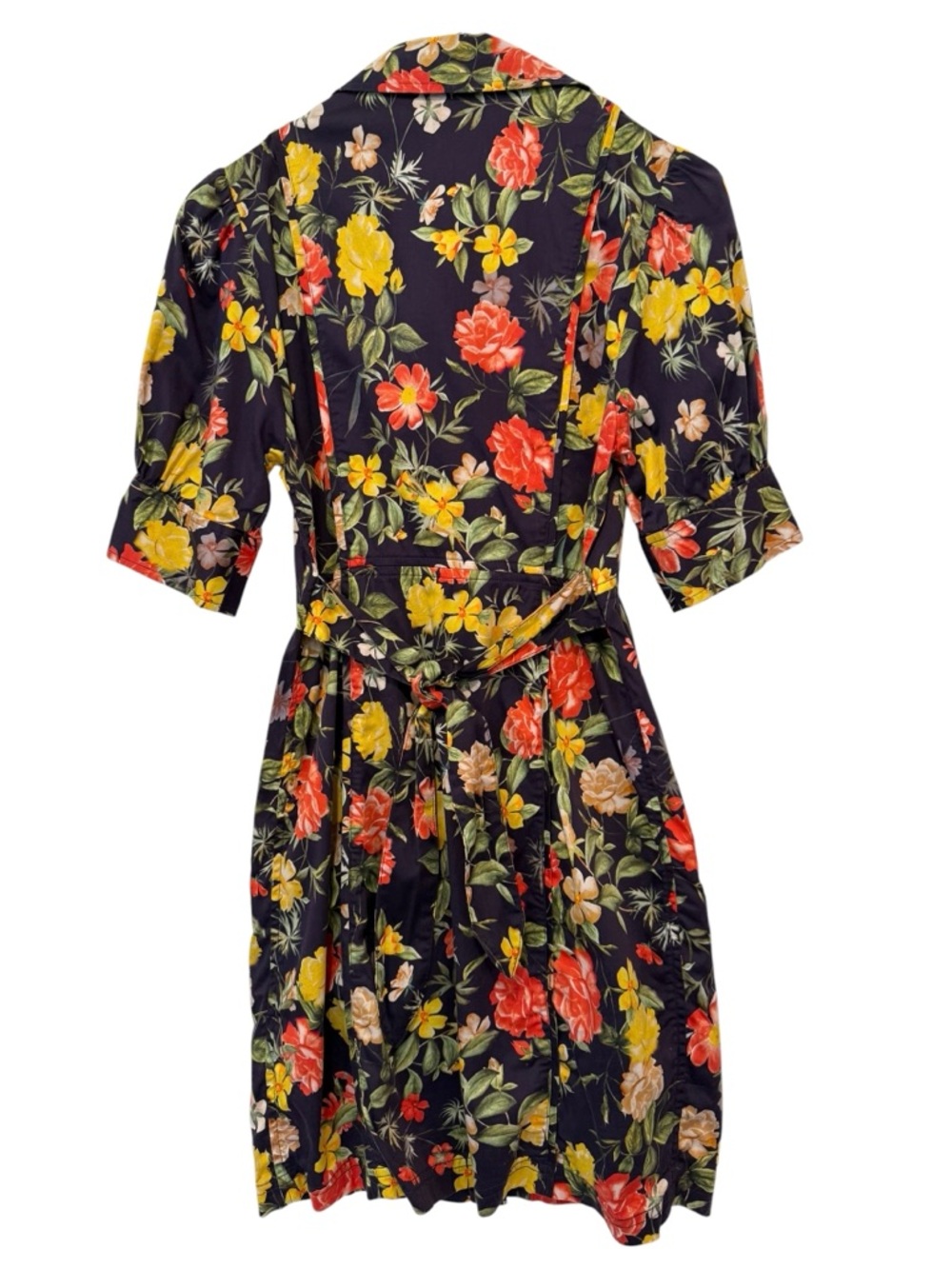 Marissa Webb "Dolly" Floral Button Down Mini Dress Navy Multi Color Size 2 - Picture 4 of 14